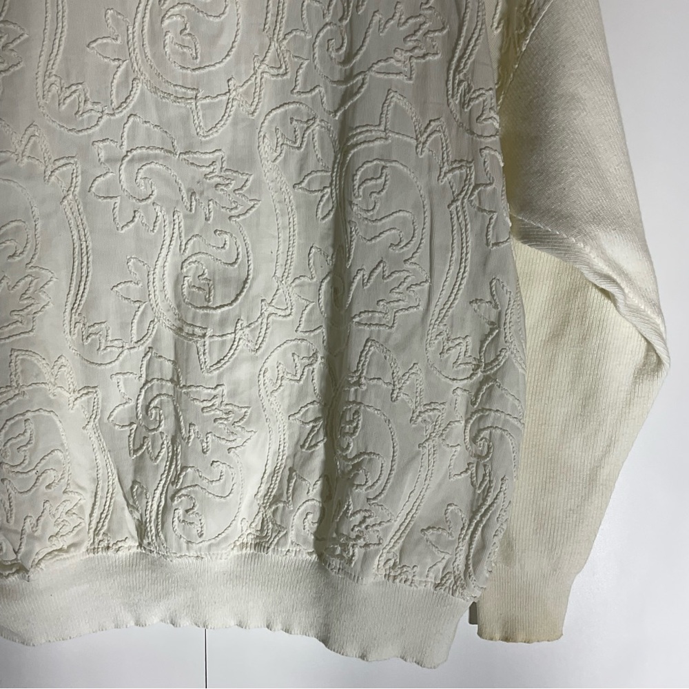 Lillie Rubin Hand Knitted in Italy Long Sleeve Round Neck Pretty Knit Design 44 - Picture 9 of 16